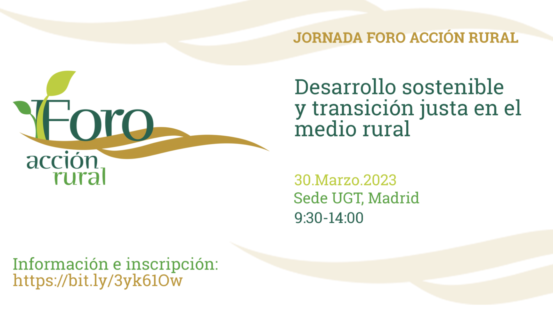 Jornada Foro de Accin Rural: Desarrollo sostenible y transicin justa en el medio rural
